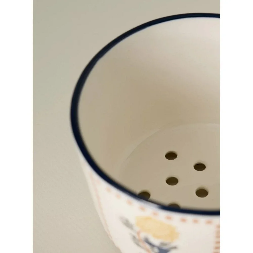 Anthropologie Millie Stoneware Berry Basket Bowl Rabbit Refrigerator‎ Farmhouse